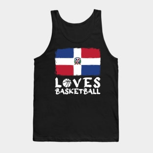 Dominican Republic Loves Basketball Tank Top